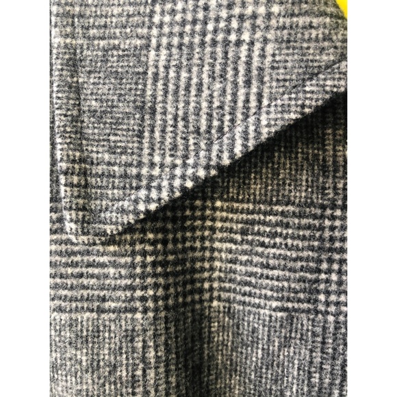 Ienki Ienki Grey Check Down Woolmark Mac Coat - Picture 5 of 12
